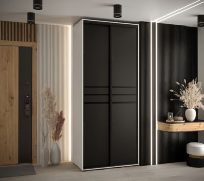 Armoire Davos 10 a portes coulissantes H. 235,2 x L. 110 x P. 60 2 portes