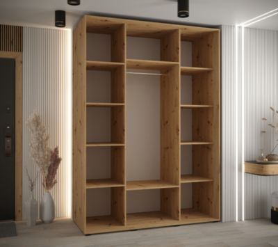 Armoire Davos 10 a portes coulissantes H. 235,2 x L. 160 x P. 60 3 portes