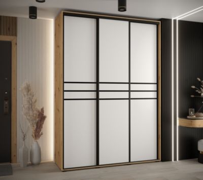 Armoire Davos 10 a portes coulissantes H. 235,2 x L. 170 x P. 45 3 portes