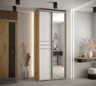 Armoire Davos 11 a portes coulissantes H. 235,2 x L. 120 x P. 45 2 portes