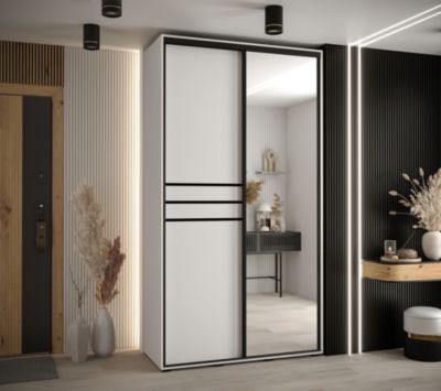 Armoire Davos 11 a portes coulissantes H. 235,2 x L. 130 x P. 45 2 portes