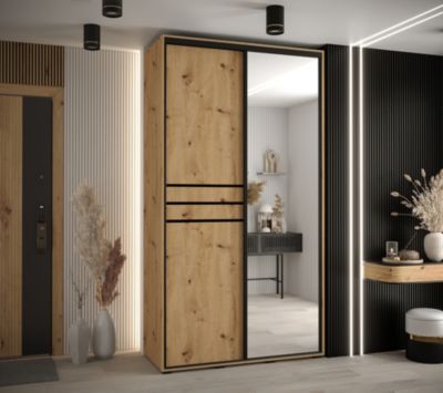 Armoire Davos 11 a portes coulissantes H. 235,2 x L. 130 x P. 60 2 portes