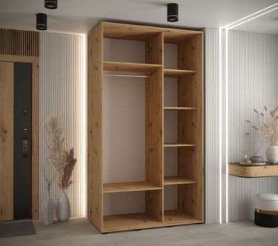 Armoire Davos 11 a portes coulissantes H. 235,2 x L. 130 x P. 60 2 portes