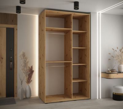 Armoire Davos 11 a portes coulissantes H. 235,2 x L. 130 x P. 60 2 portes