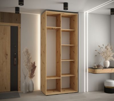 Armoire Davos 12 a portes coulissantes H. 235,2 x L. 100 x P. 45 2 portes