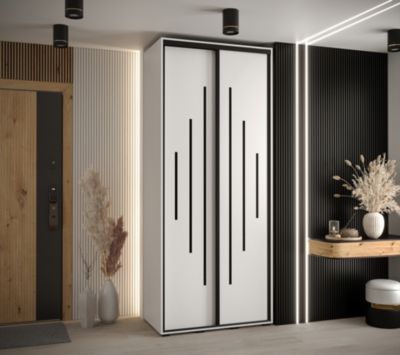 Armoire Davos 12 a portes coulissantes H. 235,2 x L. 100 x P. 60 2 portes