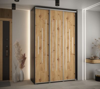 Armoire Davos 12 a portes coulissantes H. 235,2 x L. 150 x P. 60 3 portes