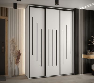 Armoire Davos 12 a portes coulissantes H. 235,2 x L. 180 x P. 45 3 portes