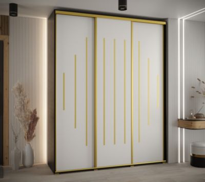 Armoire Davos 12 a portes coulissantes H. 235,2 x L. 200 x P. 60 3 portes