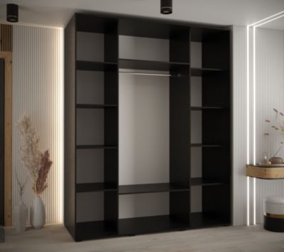 Armoire Davos 12 a portes coulissantes H. 235,2 x L. 200 x P. 60 3 portes