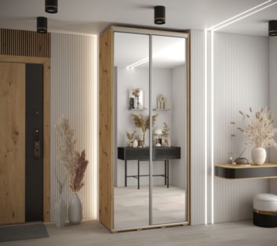 Armoire Davos 2 a portes coulissantes H. 235,2 x L. 100 x P. 45 2 portes