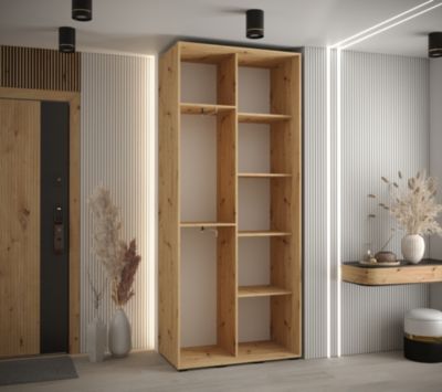 Armoire Davos 2 a portes coulissantes H. 235,2 x L. 100 x P. 45 2 portes