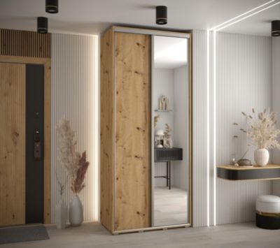 Armoire Davos 3 a portes coulissantes H. 235,2 x L. 100 x P. 45 2 portes