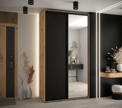 Armoire Davos 3 a portes coulissantes H. 235,2 x L. 140 x P. 60 2 portes