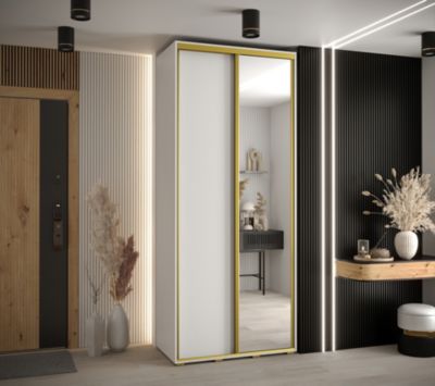 Armoire Davos 4 a portes coulissantes H. 235,2 x L. 100 x P. 60 2 portes