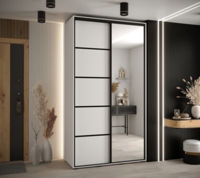 Armoire Davos 5 a portes coulissantes H. 235,2 x L. 140 x P. 45 2 portes