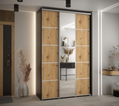 Armoire Davos 5 a portes coulissantes H. 235,2 x L. 150 x P. 45 3 portes