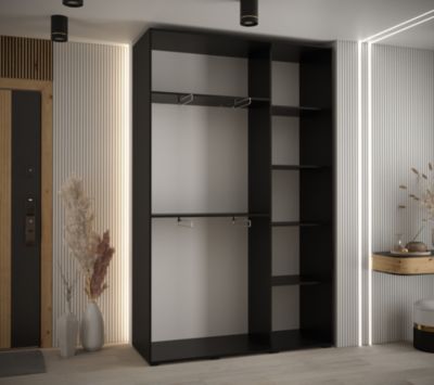 Armoire Davos 5 a portes coulissantes H. 235,2 x L. 150 x P. 45 3 portes