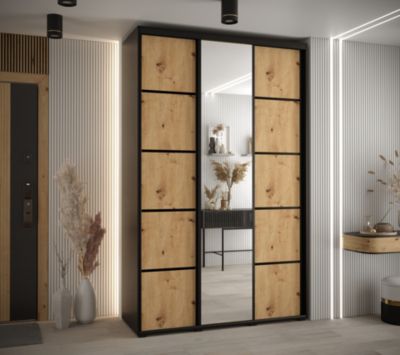 Armoire Davos 5 a portes coulissantes H. 235,2 x L. 150 x P. 60 3 portes
