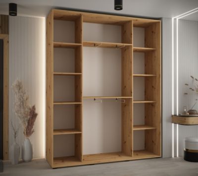 Armoire Davos 5 a portes coulissantes H. 235,2 x L. 200 x P. 45 3 portes