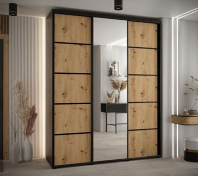 Armoire Davos 5 a portes coulissantes H. 235,2 x L. 200 x P. 45 3 portes