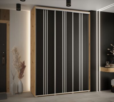 Armoire Davos 6 a portes coulissantes H. 235,2 x L. 180 x P. 45 3 portes
