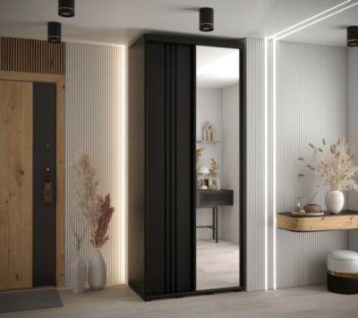 Armoire Davos 7 a portes coulissantes H. 235,2 x L. 100 x P. 45 2 portes