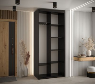 Armoire Davos 7 a portes coulissantes H. 235,2 x L. 100 x P. 45 2 portes