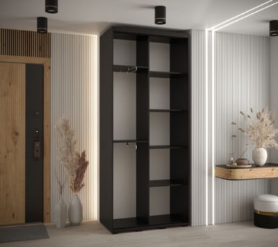 Armoire Davos 7 a portes coulissantes H. 235,2 x L. 100 x P. 45 2 portes