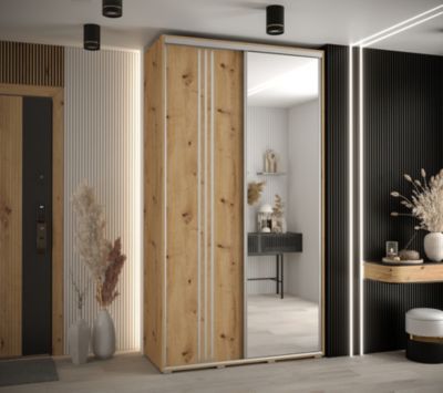 Armoire Davos 7 a portes coulissantes H. 235,2 x L. 130 x P. 45 2 portes