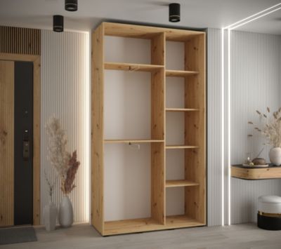 Armoire Davos 7 a portes coulissantes H. 235,2 x L. 130 x P. 45 2 portes
