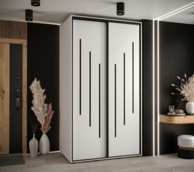 Armoire Davos 8 a portes coulissantes H. 235,2 x L. 130 x P. 45 2 portes