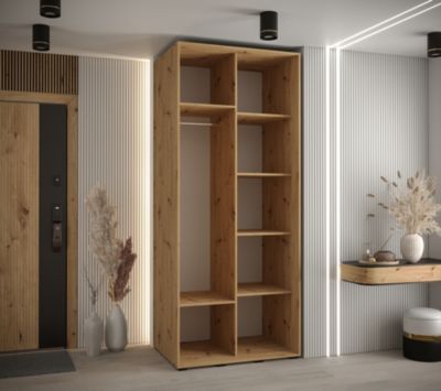 Armoire Davos 8 a portes coulissantes H. 235,2 x L. 140 x P. 60 2 portes