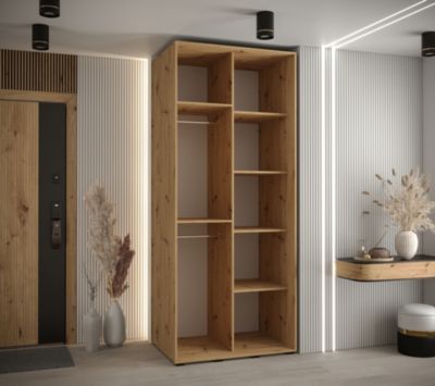 Armoire Davos 8 a portes coulissantes H. 235,2 x L. 140 x P. 60 2 portes