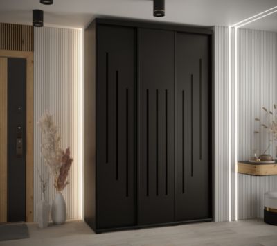 Armoire Davos 8 a portes coulissantes H. 235,2 x L. 150 x P. 60 3 portes