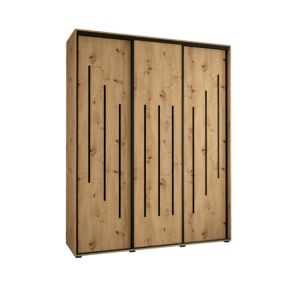 Armoire Davos 8 a portes coulissantes H. 235,2 x L. 190 x P. 45 3 portes