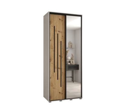 Armoire Davos 9 a portes coulissantes H. 235,2 x L. 100 x P. 60 2 portes