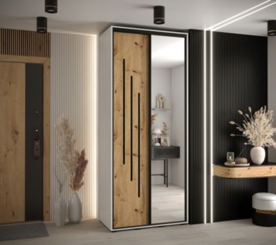 Armoire Davos 9 a portes coulissantes H. 235,2 x L. 100 x P. 60 2 portes