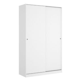 Armoire Dcapuan, Cintre pour chambre à coucher, Armoire avec 2 portes coulissantes, 120x50h204 cm, Blanc