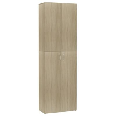 Armoire de bureau Chêne sonoma 60x32x190 cm Bois d'ingénierie vidaXL