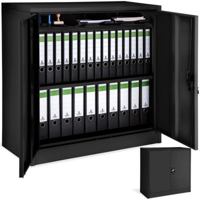Armoire de classement en métal en acier lâqué époxy noir