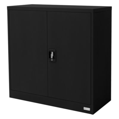 Armoire de Classement Verrouillable, 90x40x90 cm, Noir, en Acier