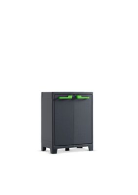 Armoire de jardin basse, rangement extérieur, l.80 x P.44 x H.100 cm, Keter Moby