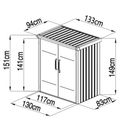 Armoire de jardin en métal PERRY