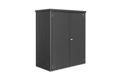 Armoire de jardin métal gris foncé 2300 L, l.155 x H.182 x P.83 cm, Biohort