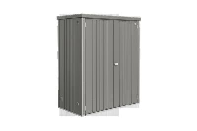 Armoire de jardin métal gris quartz l.155 x P.83 x H.182,5 cm, Biohort