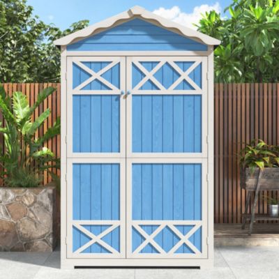 Armoire de Jardin - Meuble de Rangement Extérieur avec Structure Métal ...
