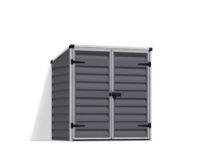 Armoire de jardin polycarbonate 1,25m², l.139 x H.146,5 x P.90 cm, gris, Canopia Voyager