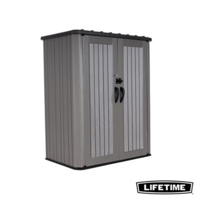 Armoire de jardin résine 2060 L, l.144,5 x H.184,5 x P.94 cm, gris, Lifetime 60375U