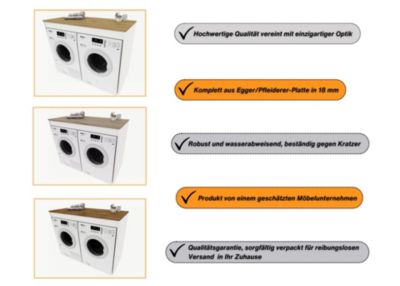 Armoire de plomberie RAUMHIRSCH Armoire pour machine à laver & sèche-linge